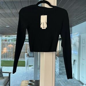 Zara crop black sweater